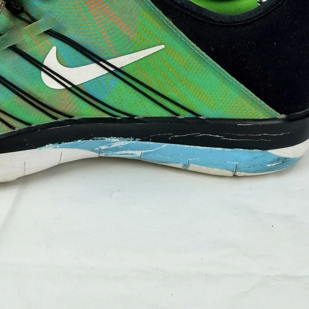 Womens Nike Free TR 6 PRT Running Shoes Sneakers Lime Green Blue Sz 9 Trainers - Picture 7 of 15